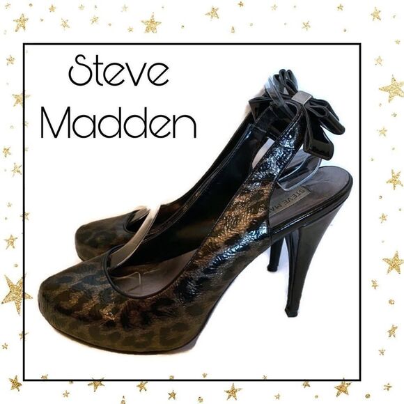 Steve Madden Cheetah Patent Women’s Heels 10 - Picture 1 of 6